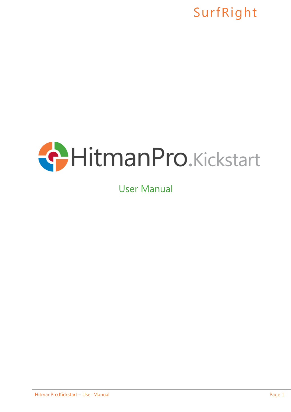 Hitmanpro.Kickstart – User Manual Page 1