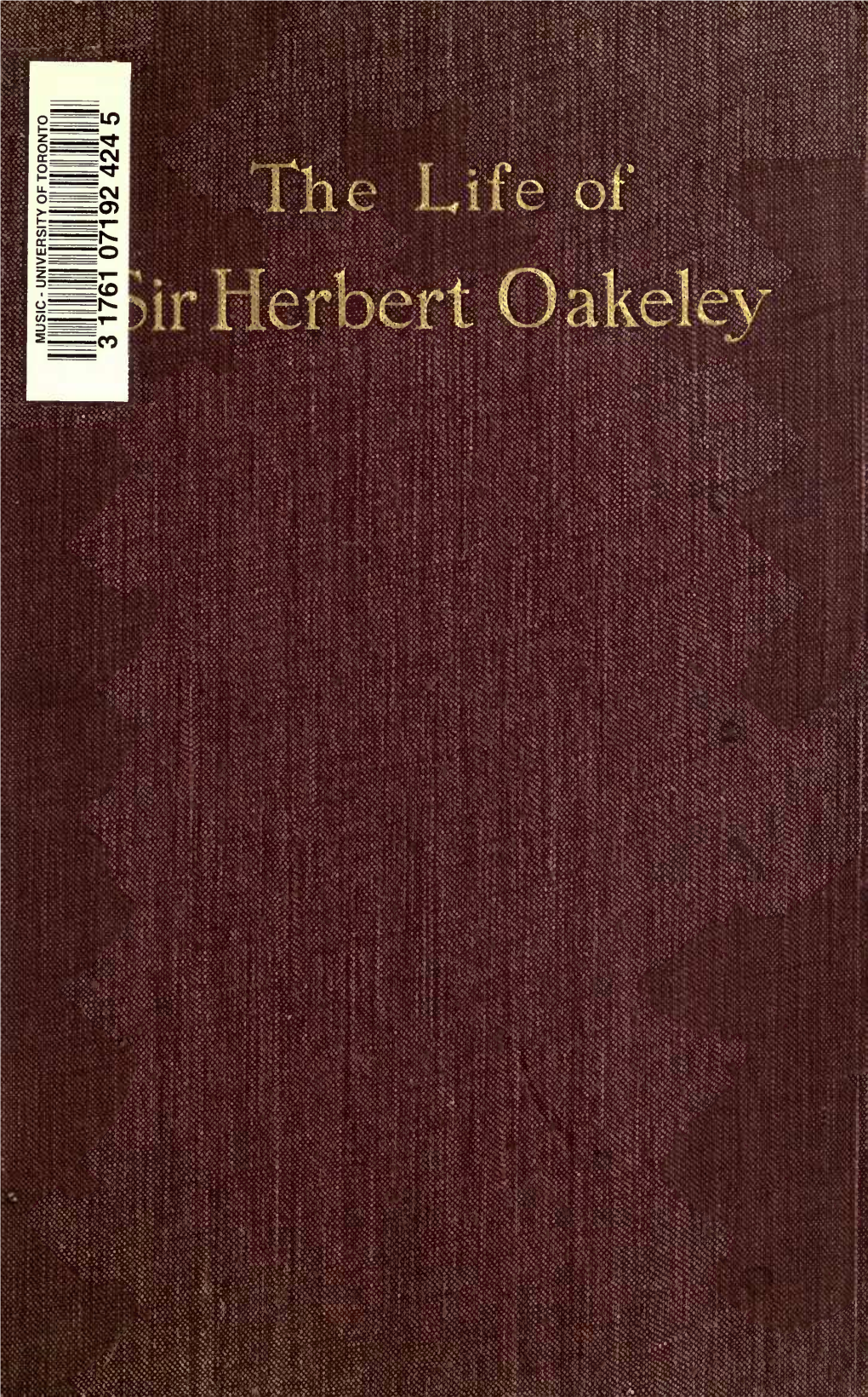 The Life of Sir Herbert Stanley Oakley