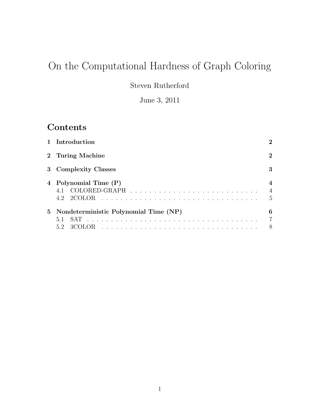 On the Computational Hardness of Graph Coloring