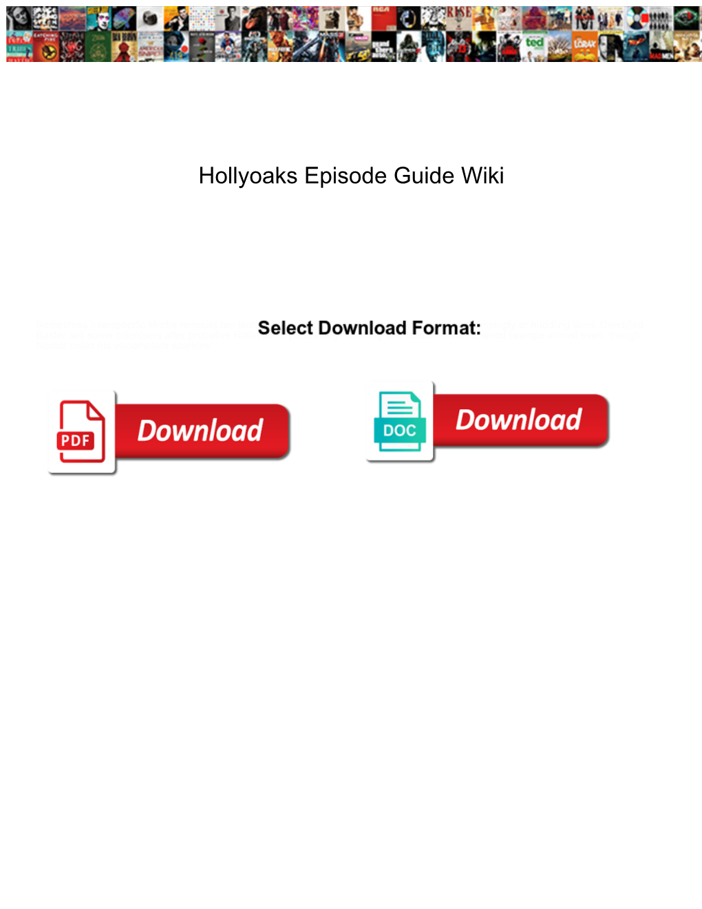 Hollyoaks Episode Guide Wiki