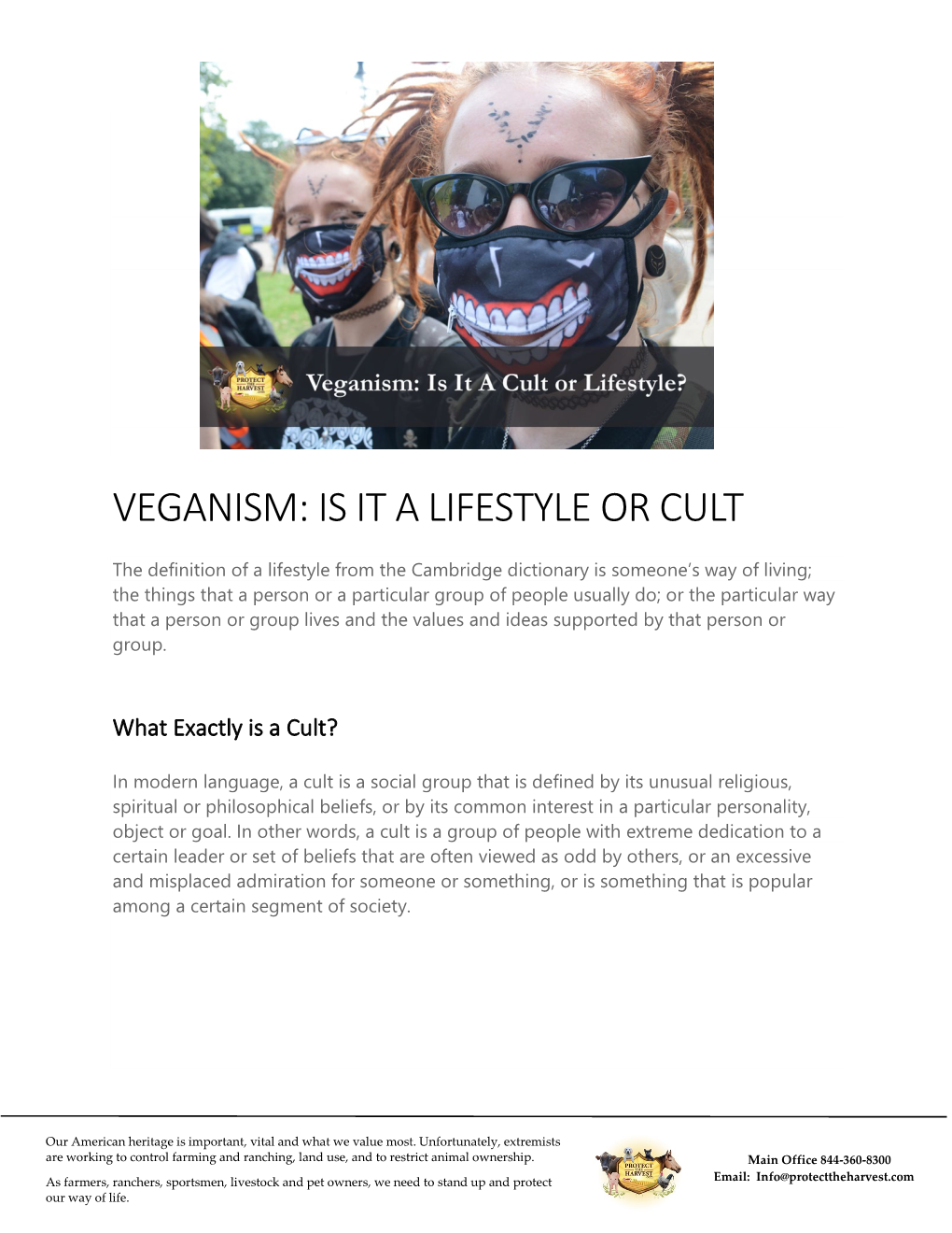 Veganism: Is It a Lifestyle Or Cult