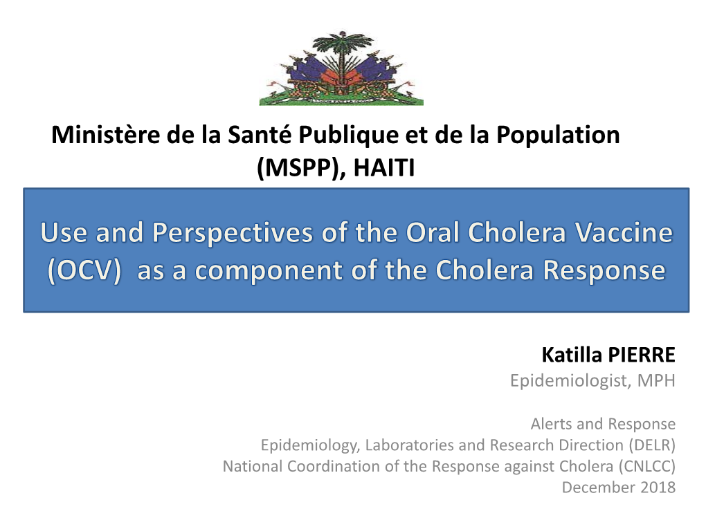 Ministère De La Santé Publique Et De La Population (MSPP), HAITI