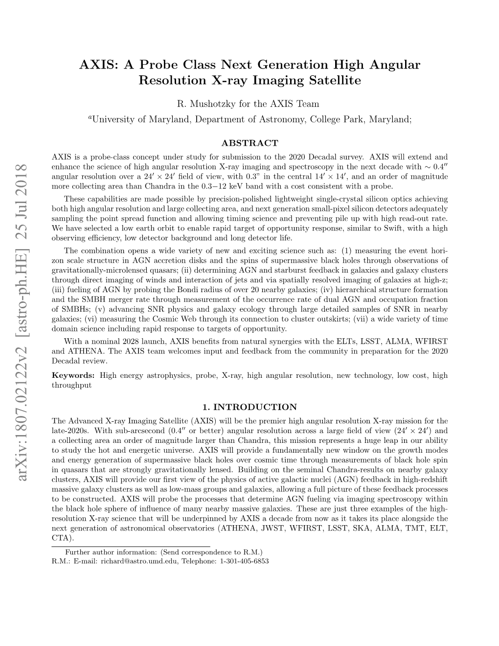 A Probe Class Next Generation High Angular Resolution X-Ray Imaging Satellite