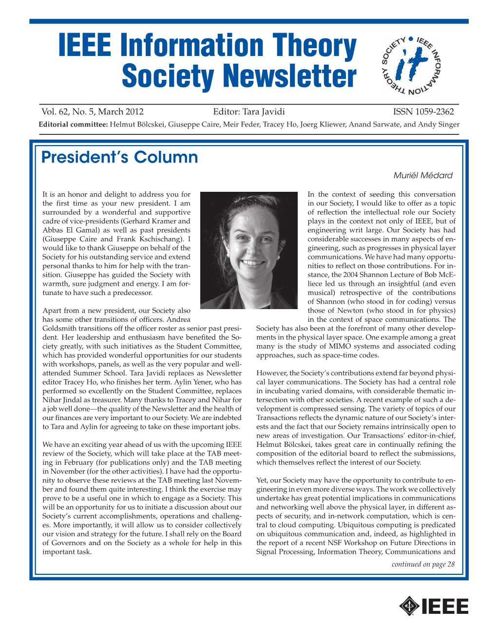 IEEE Information Theory Society Newsletter