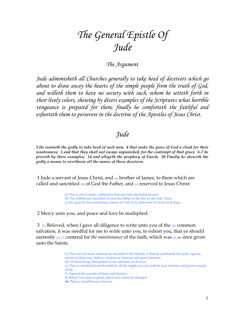 The General Epistle of Jude