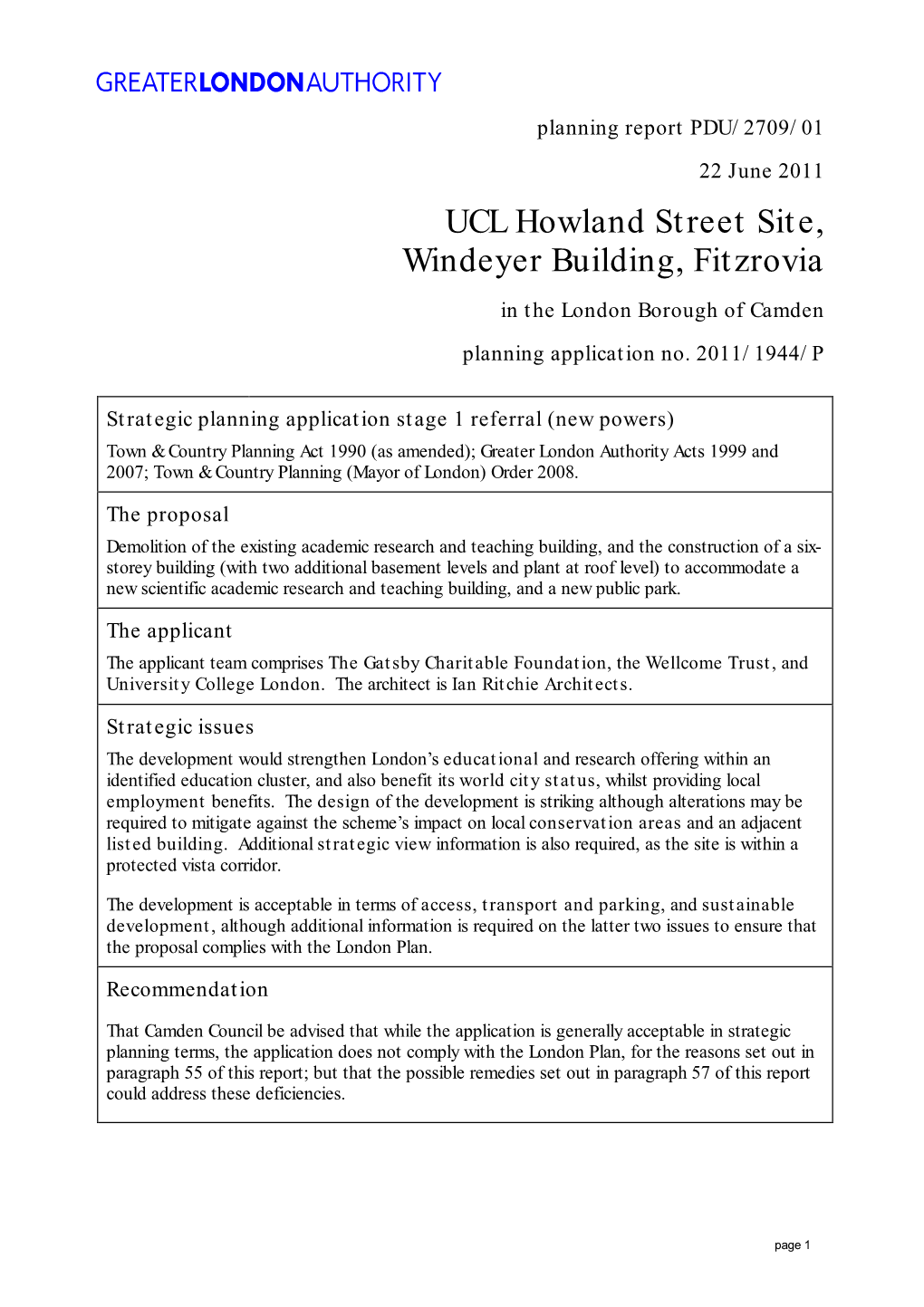 UCL Howland Street Site, Windeyer Building, Fitzrovia