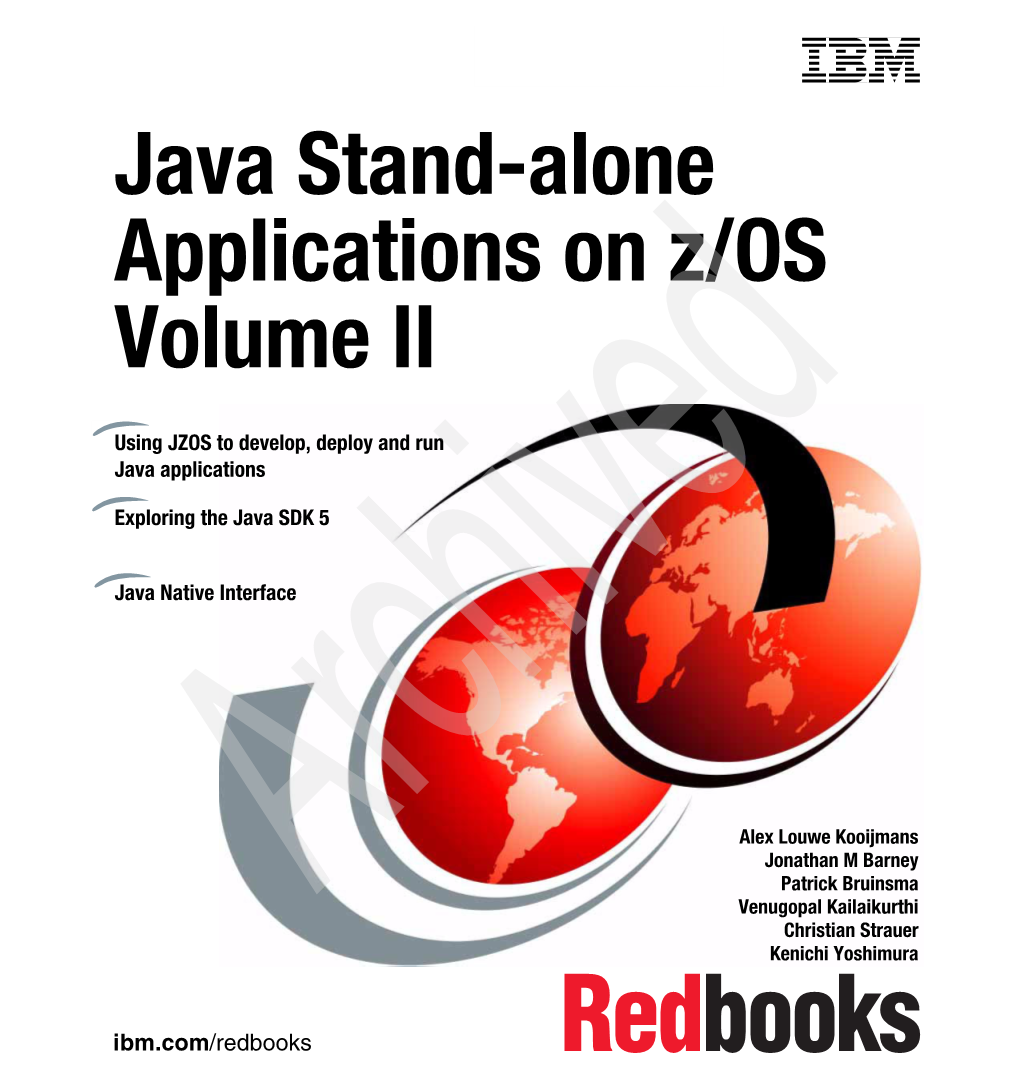 Java Stand-Alone Applications on Z/OS Volume II