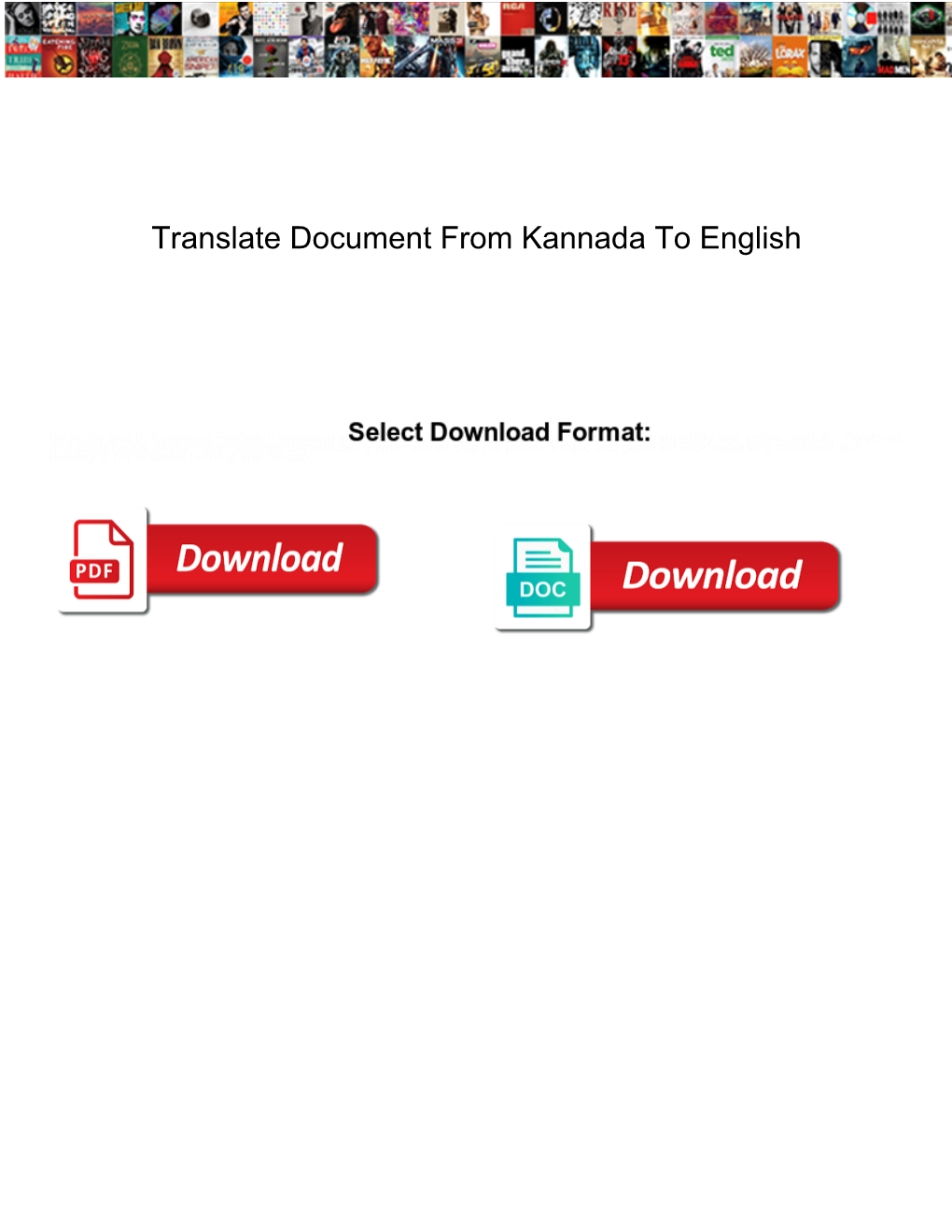 Translate Document from Kannada to English
