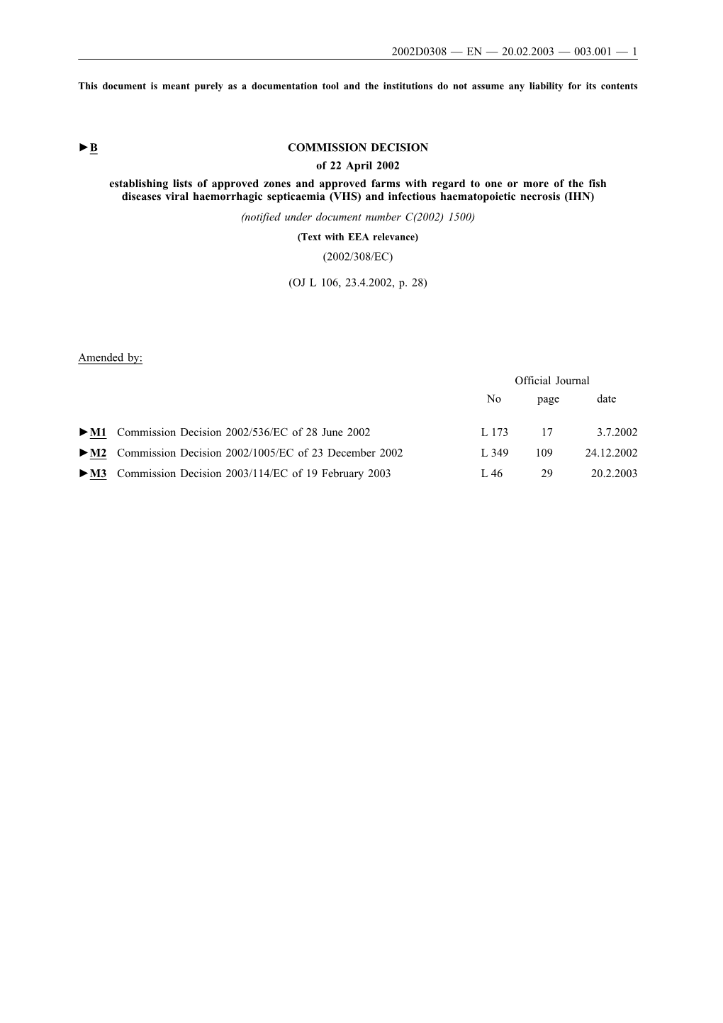 2002D0308 — En — 20.02.2003 — 003.001 — 1