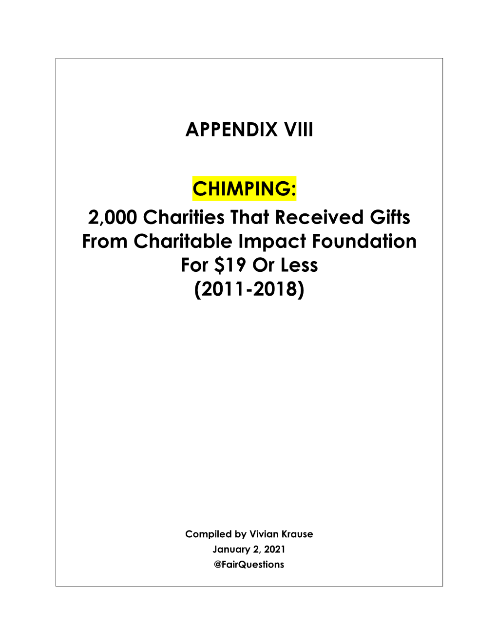 Appendix Viii Chimping