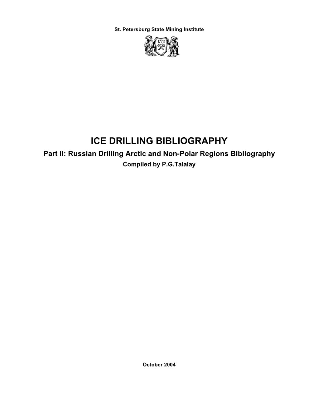 Russian Drilling Bibliography