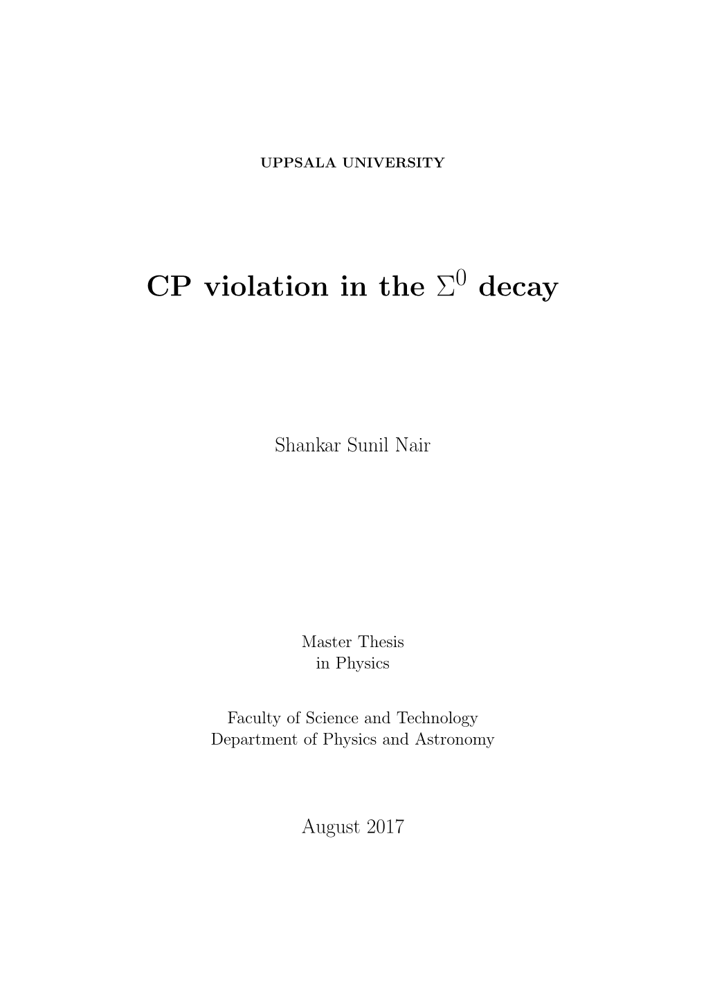 CP Violation in the Σ Decay