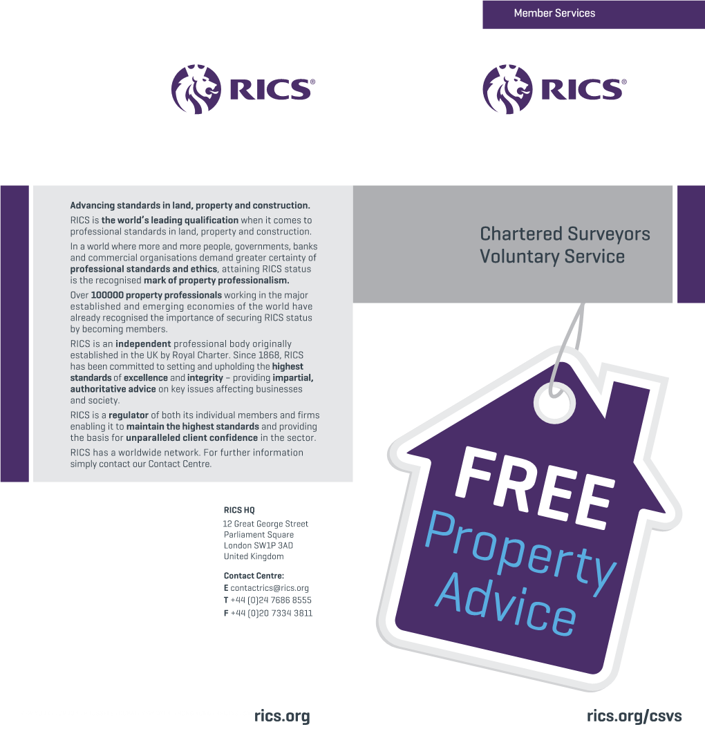 Chartered Surveyors Voluntary Service