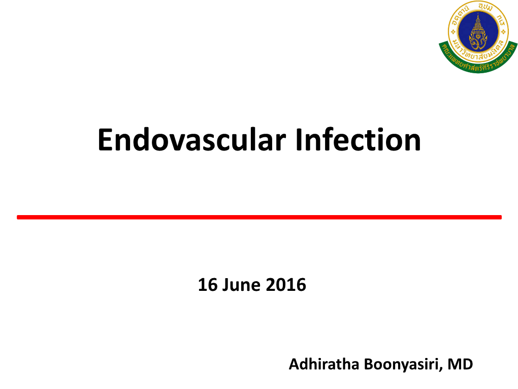 Endovascular Infection