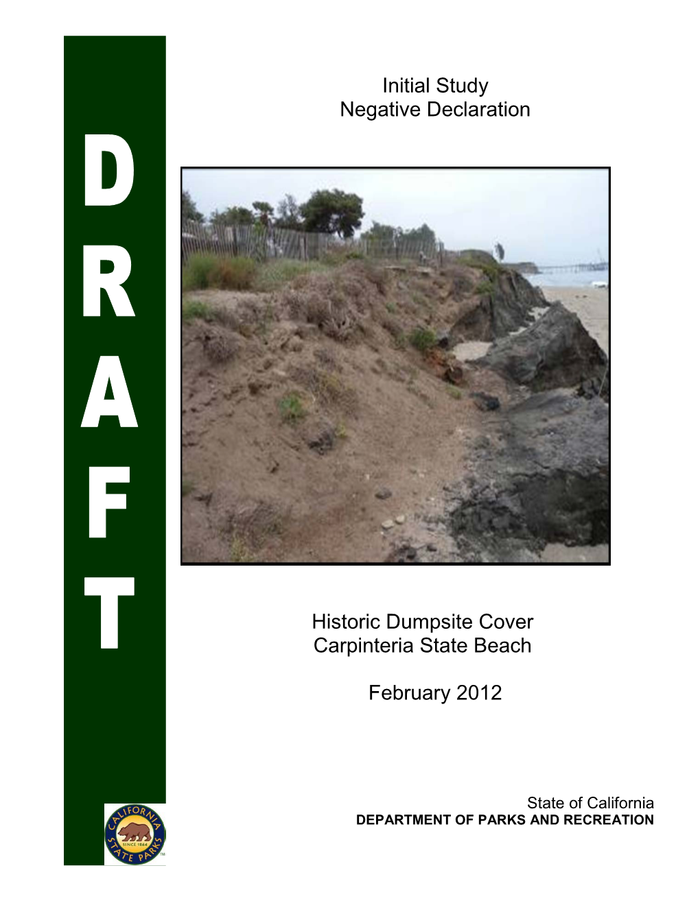 Initial Study Negative Declaration Historic Dumpsite Cover