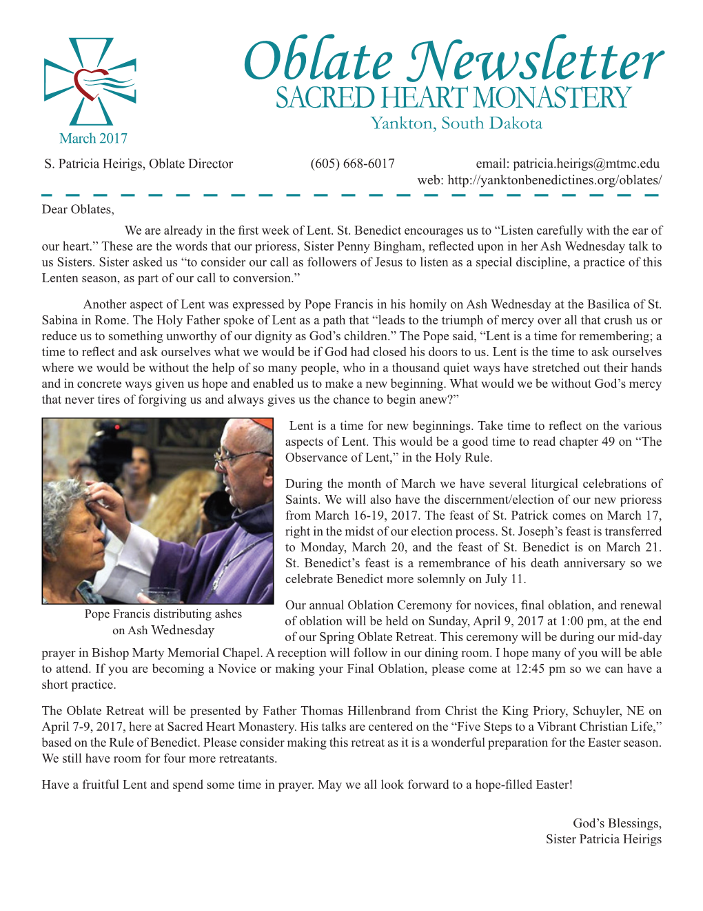 Oblate Newsletter