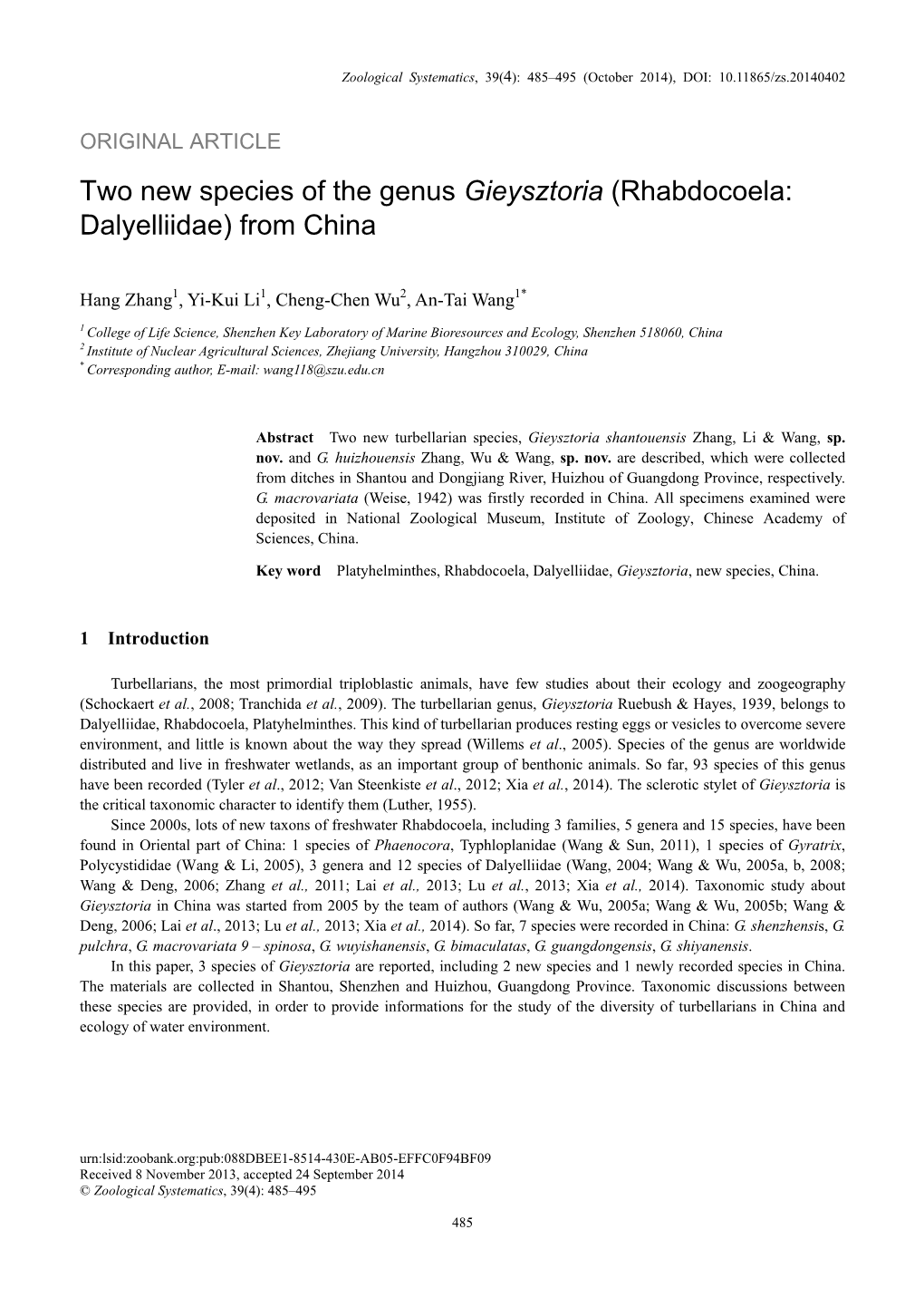 Rhabdocoela: Dalyelliidae) from China