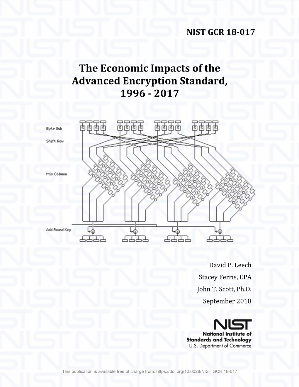 The Economic Impacts of the Advanced Encryption Standard, 1996 ‐ 2017