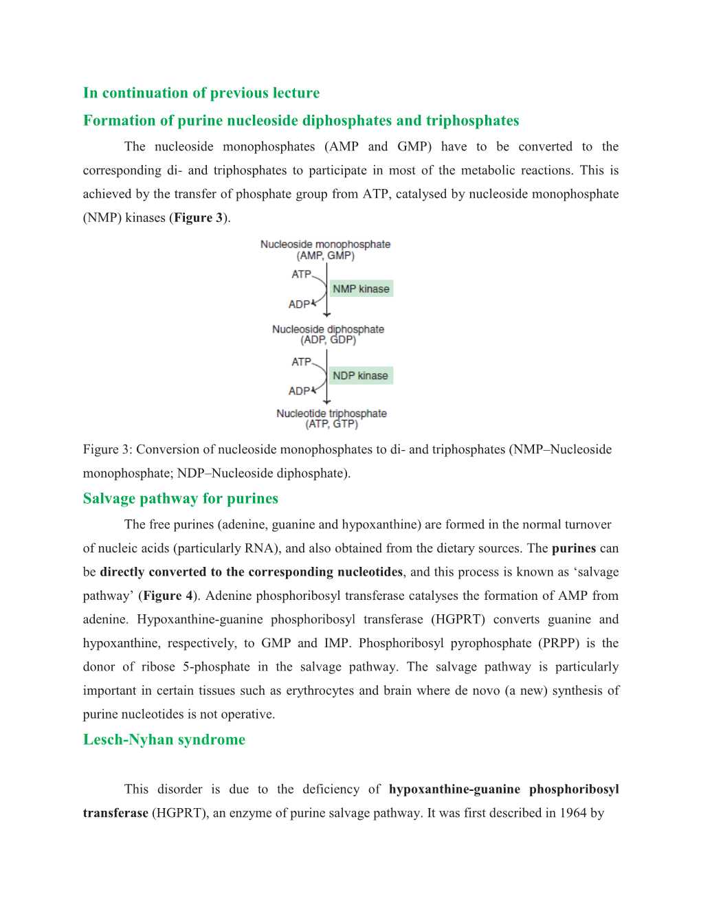 In Continuation of Previous Lecture Formation of Purine Nucleoside