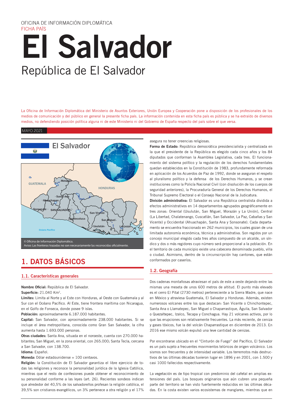 El Salvador República De El Salvador
