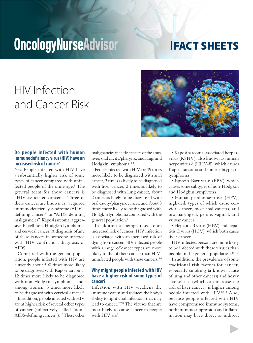 HIV Infection and Cancer Risk