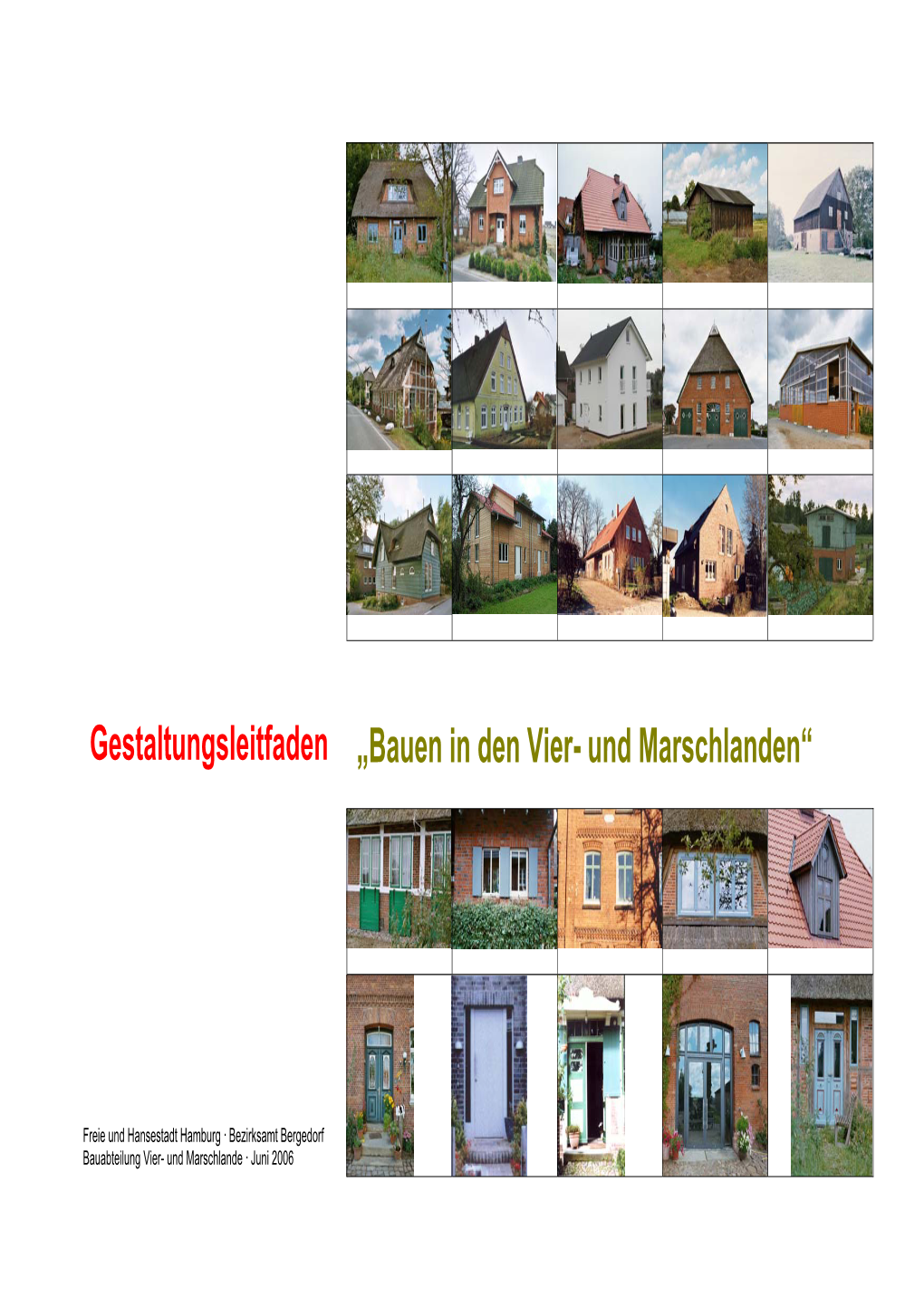 Gestaltungsleitfaden Bauen in Den Vier- Und Marschlanden