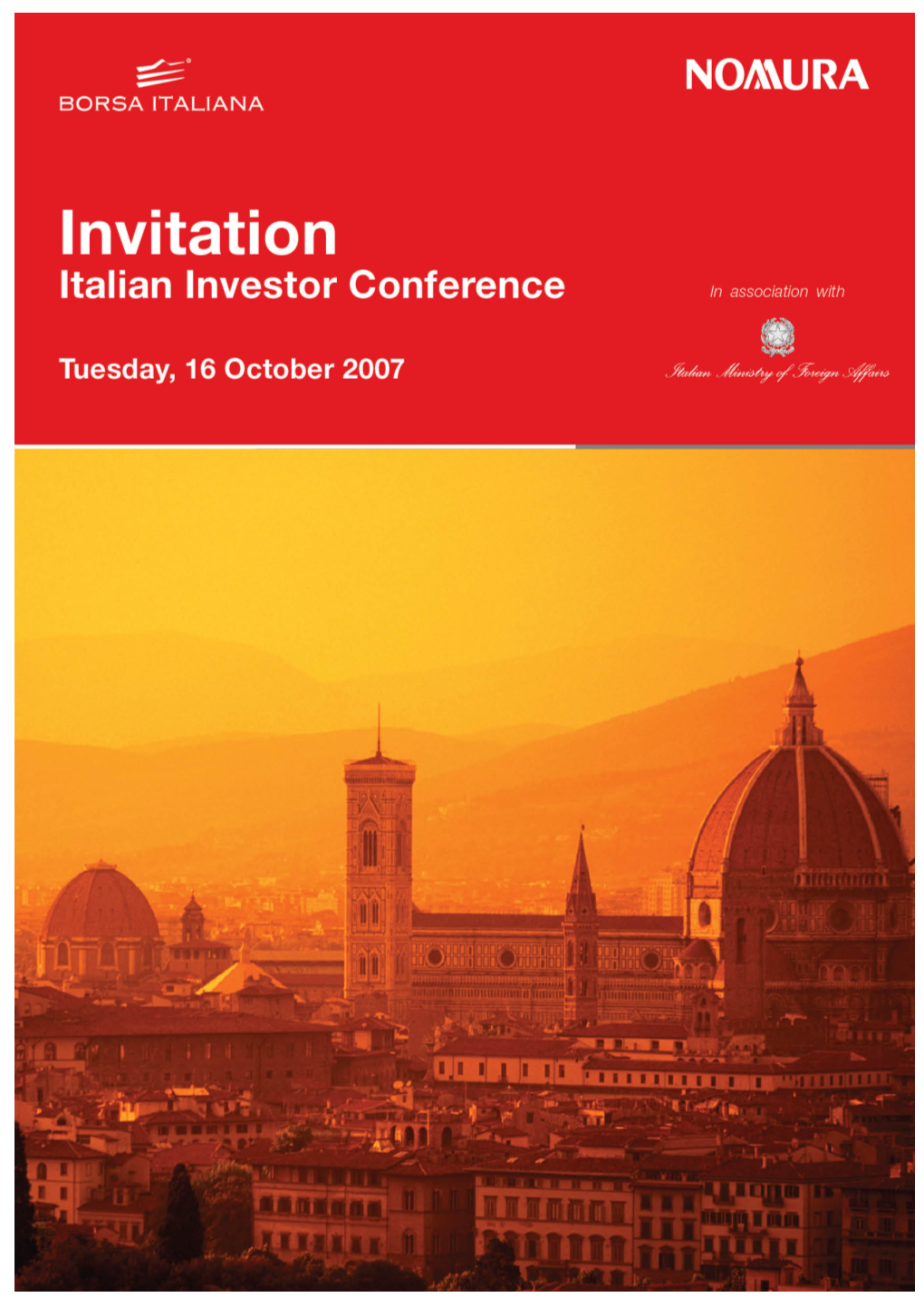 Italian Investor Conference Tok