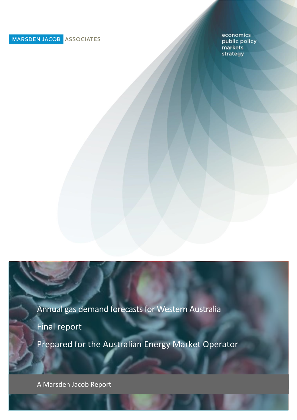 Annual Gas Demand Forecasts for Western Australia Final Report Prepared for the Australian Energy Market Operator