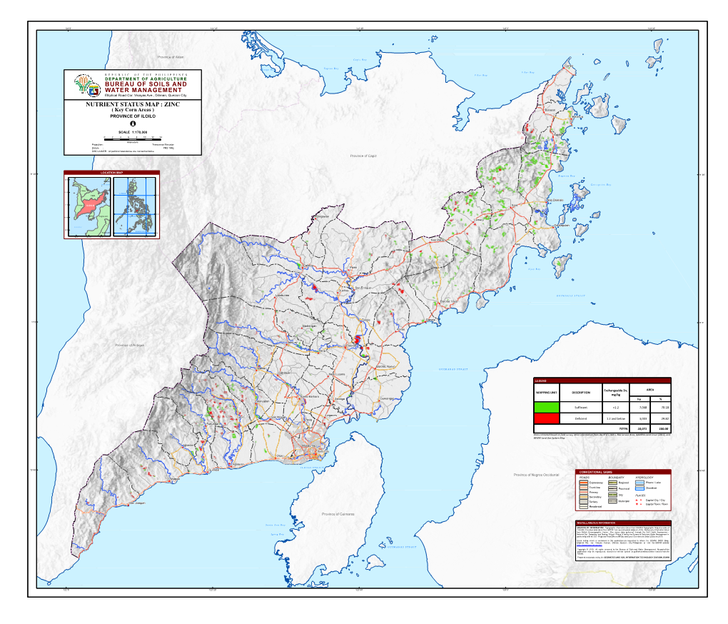 Nutrient Status Map : Zinc Bureau of Soils and Water