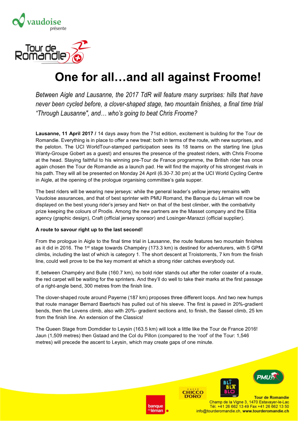 And All Against Froome!