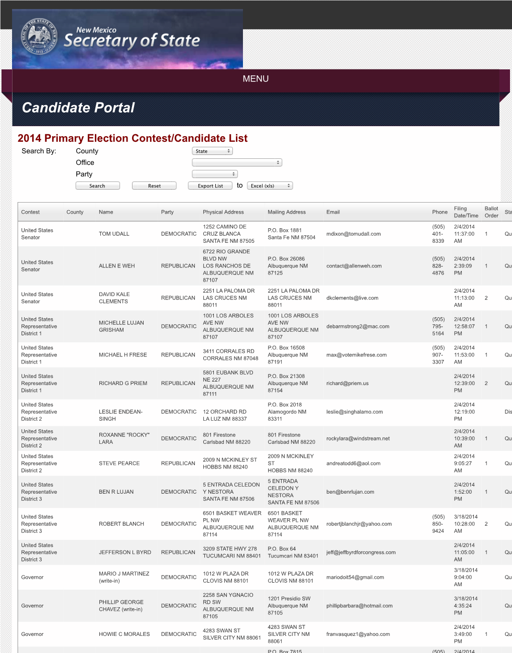 Candidate Portal