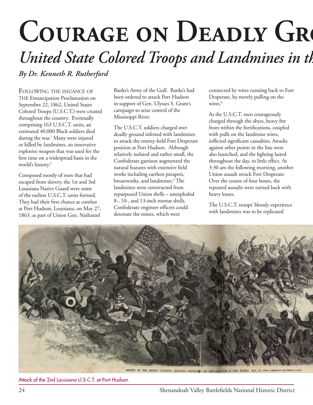 Courage on Deadly Ground United State Colored Troops and Landmines in the C by Dr