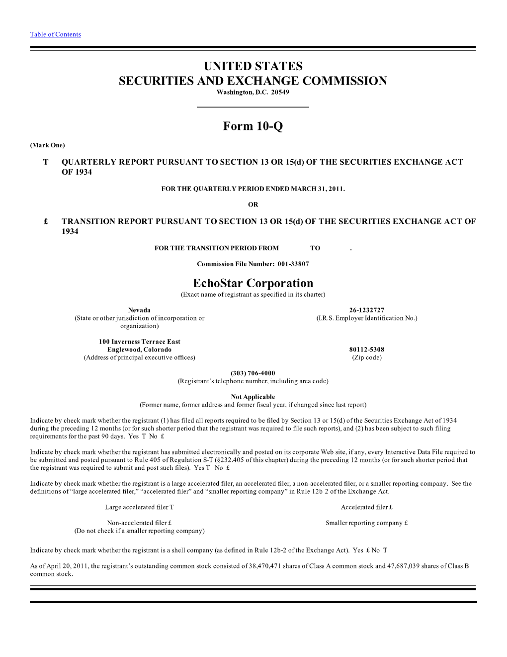 UNITED STATES SECURITIES and EXCHANGE COMMISSION Washington, D.C