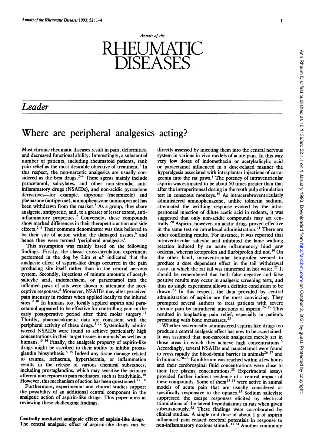 Annals of the Rheumatic Diseases