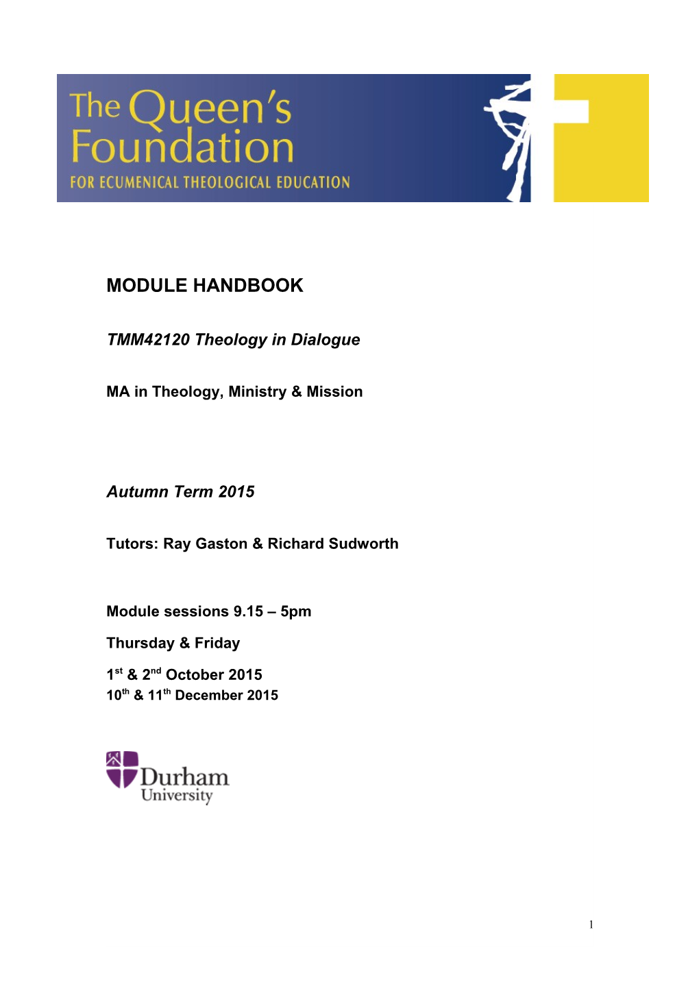 Module Handbook