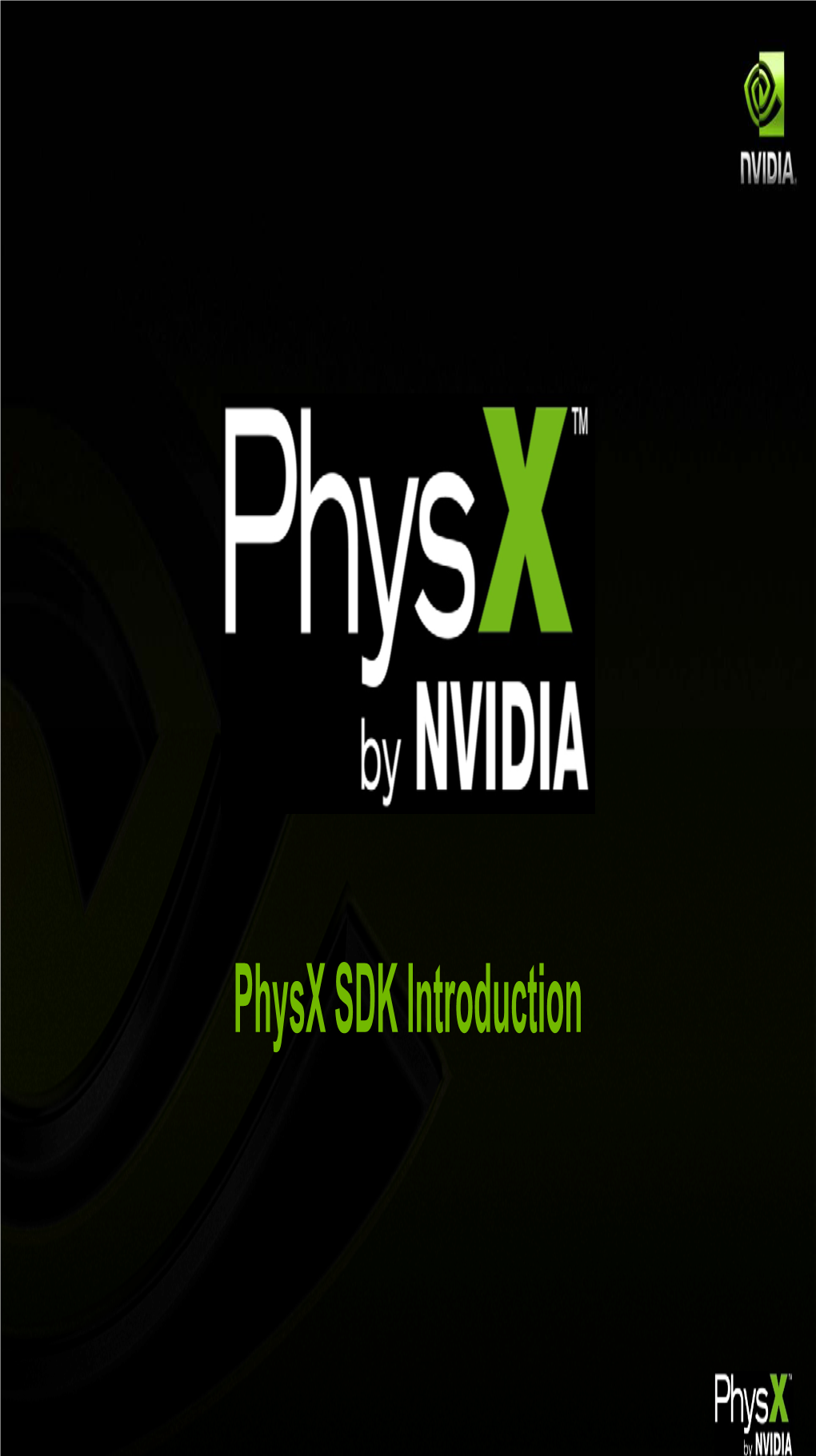 Physx SDK Introduction