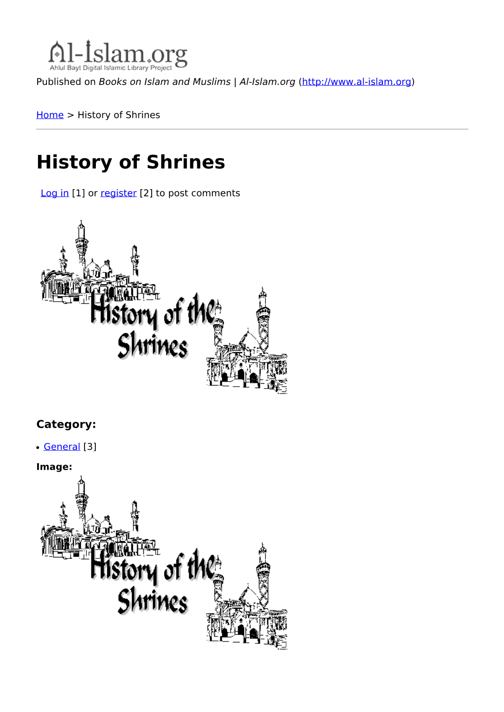 History of Shrines