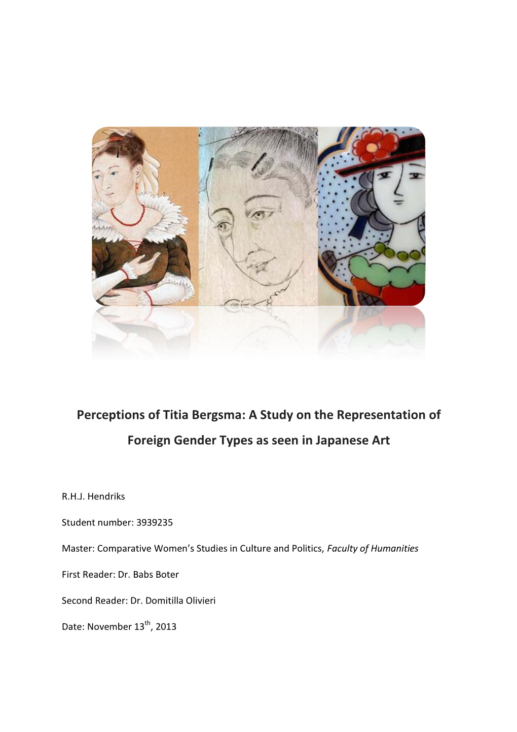 Perceptions of Titia Bergsma: a Study on the Representation of Foreign Gender Types As Seen in Japanese Art