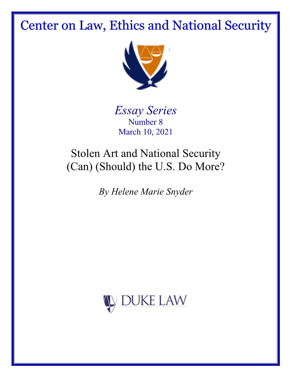 Center on Law, Ethics and National Security