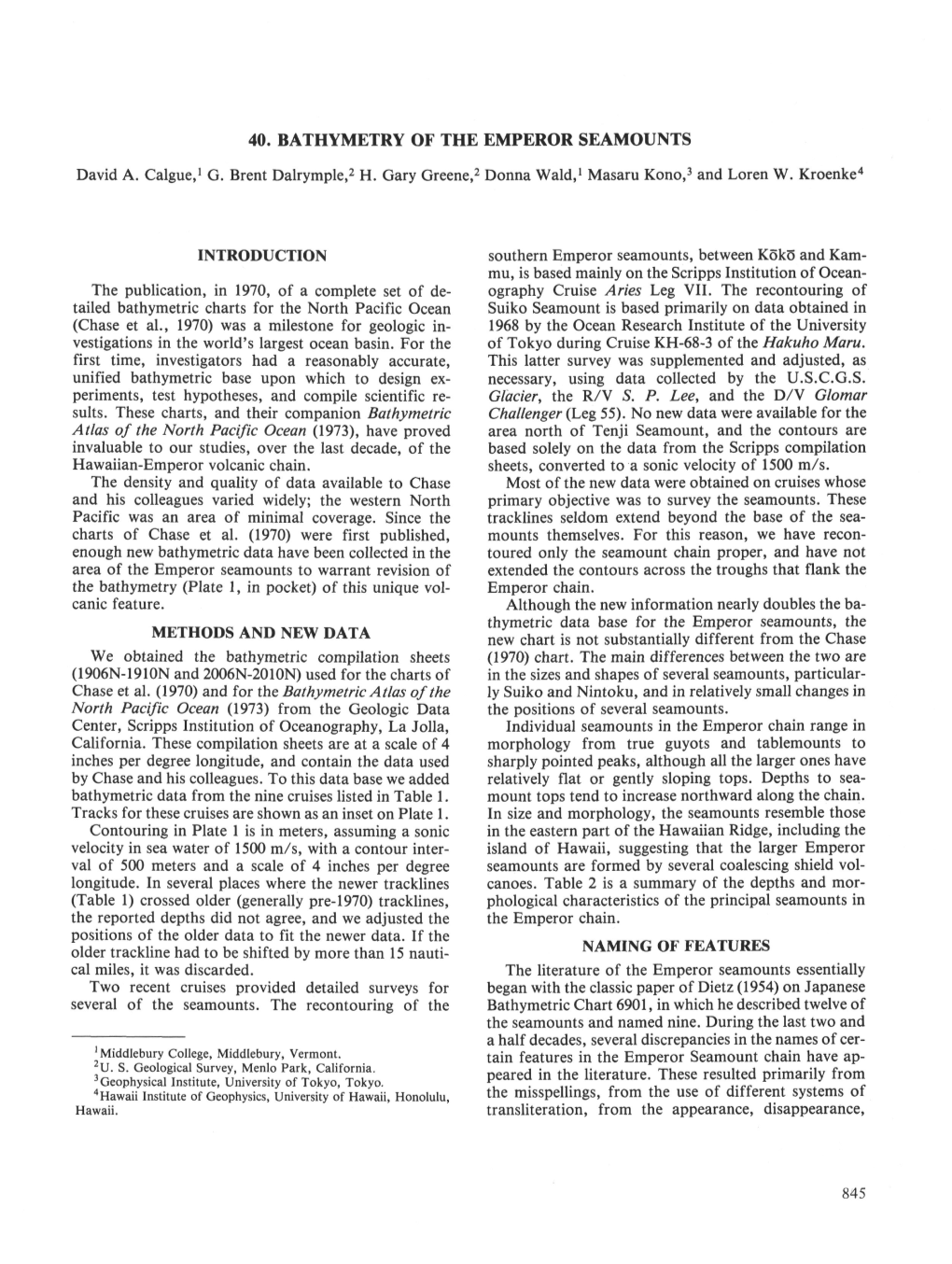 40. BATHYMETRY of the EMPEROR SEAMOUNTS David A