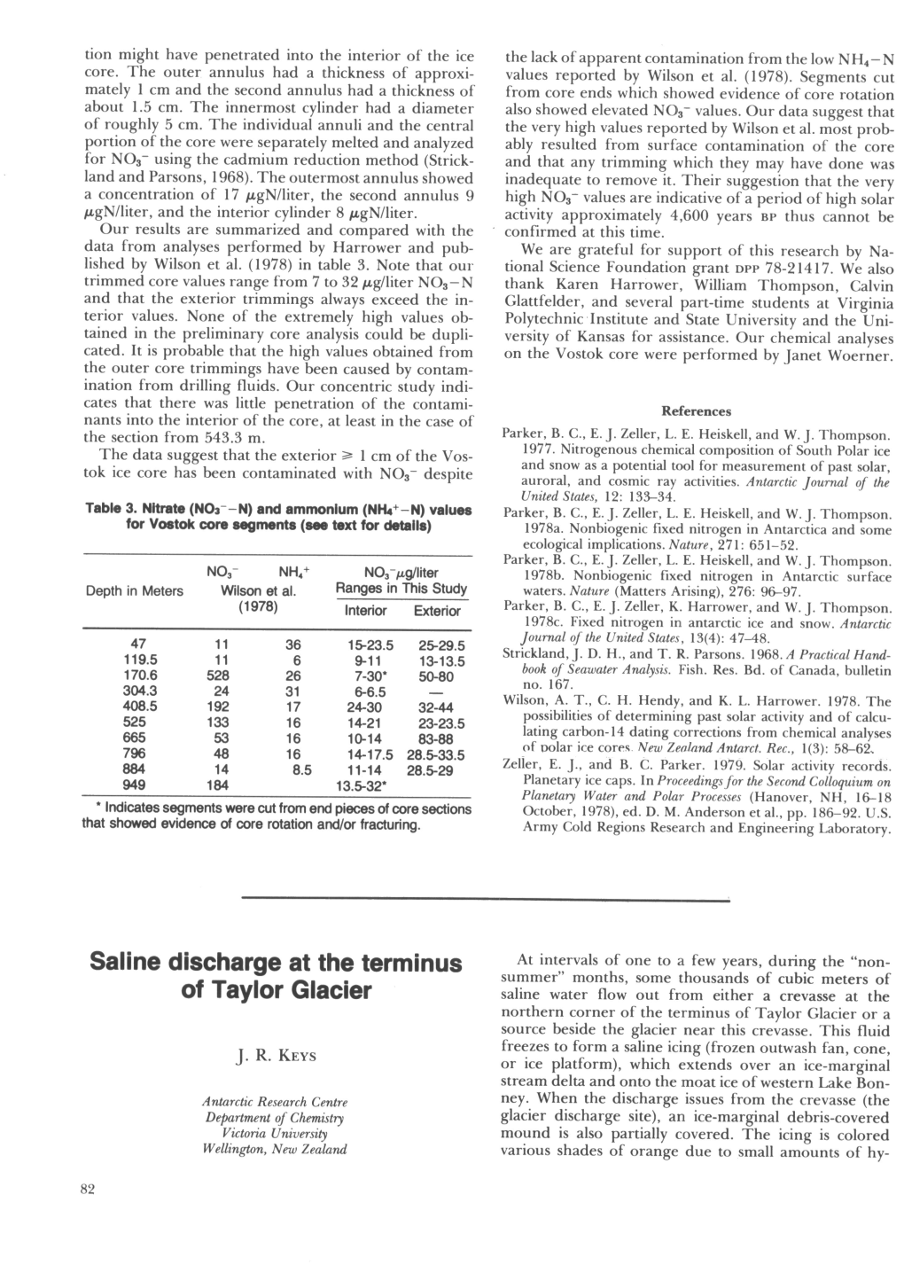 Saline Discharge at the Terminus of Taylor Glacier