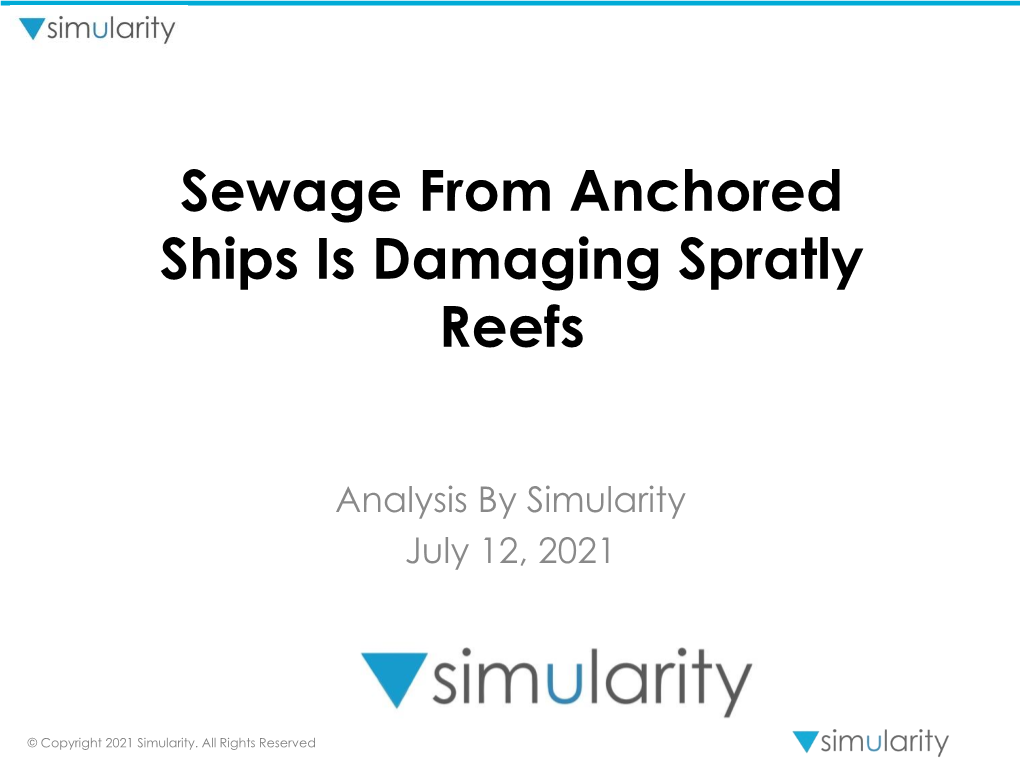 Sewage from Anchored Ships Is Damaging Spratly Reefs