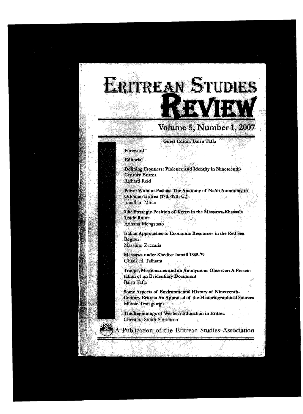 Eritrean Atudies Review