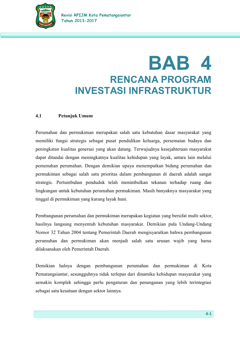 Bab 4 Rencana Program Investasi Infrastruktur