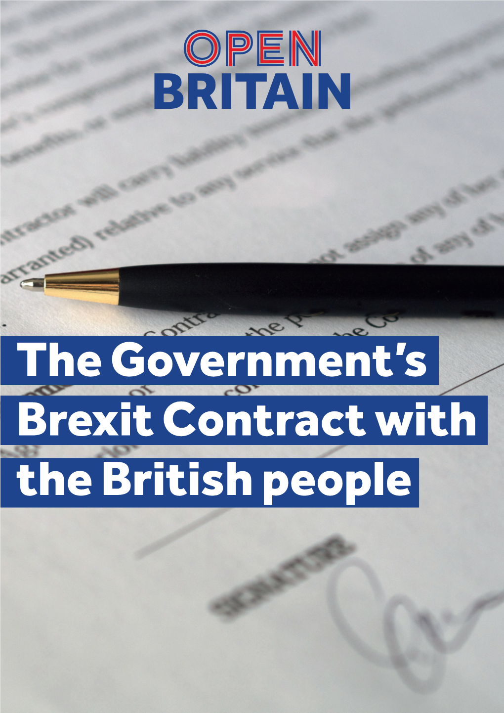 The Government's Brexit Contract with the British People