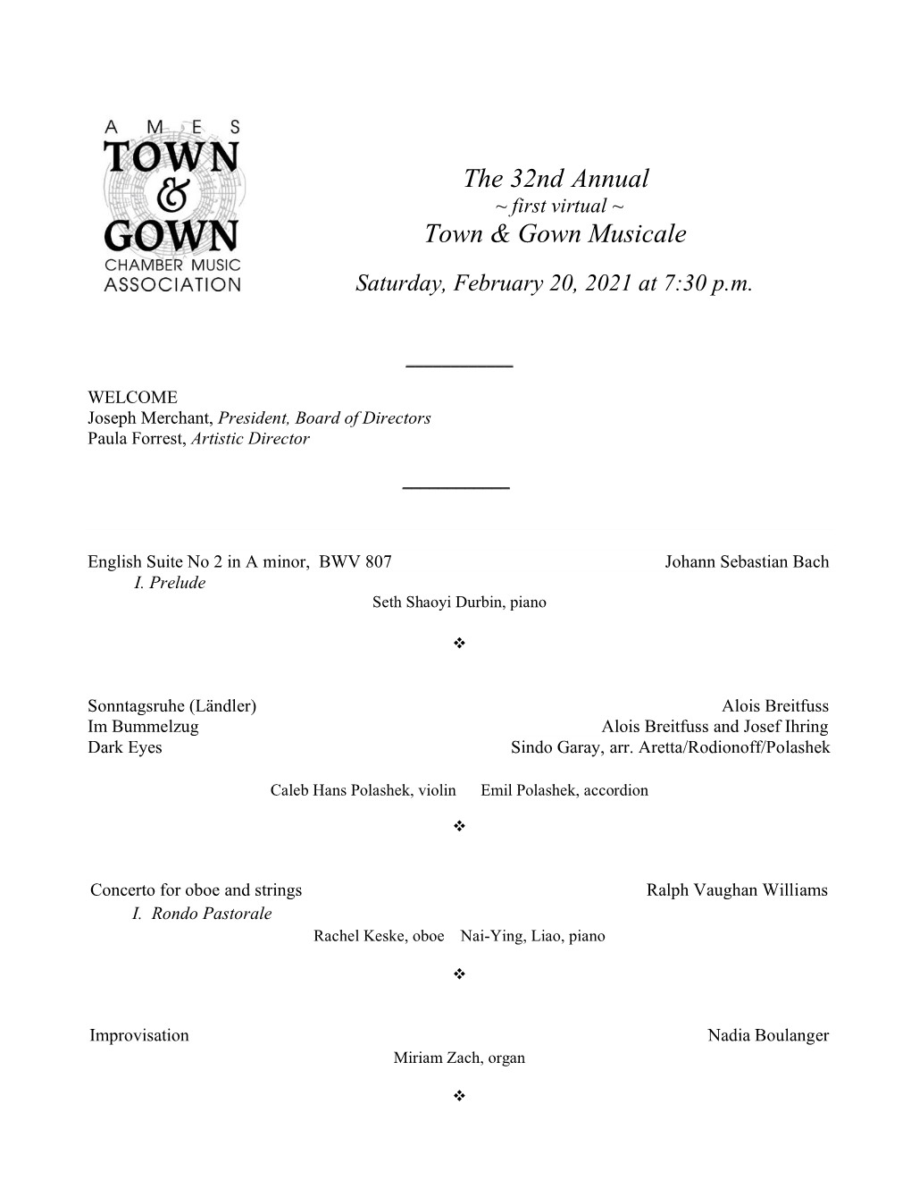 The 32Nd Annual Town & Gown Musicale