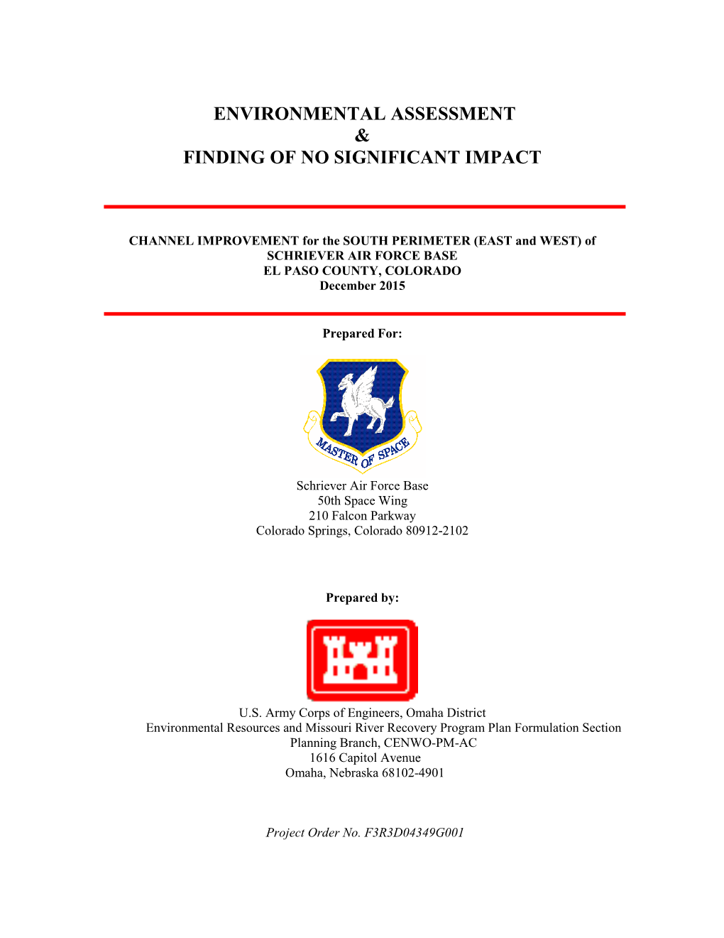 Environmental Assessment & Finding of No Significant