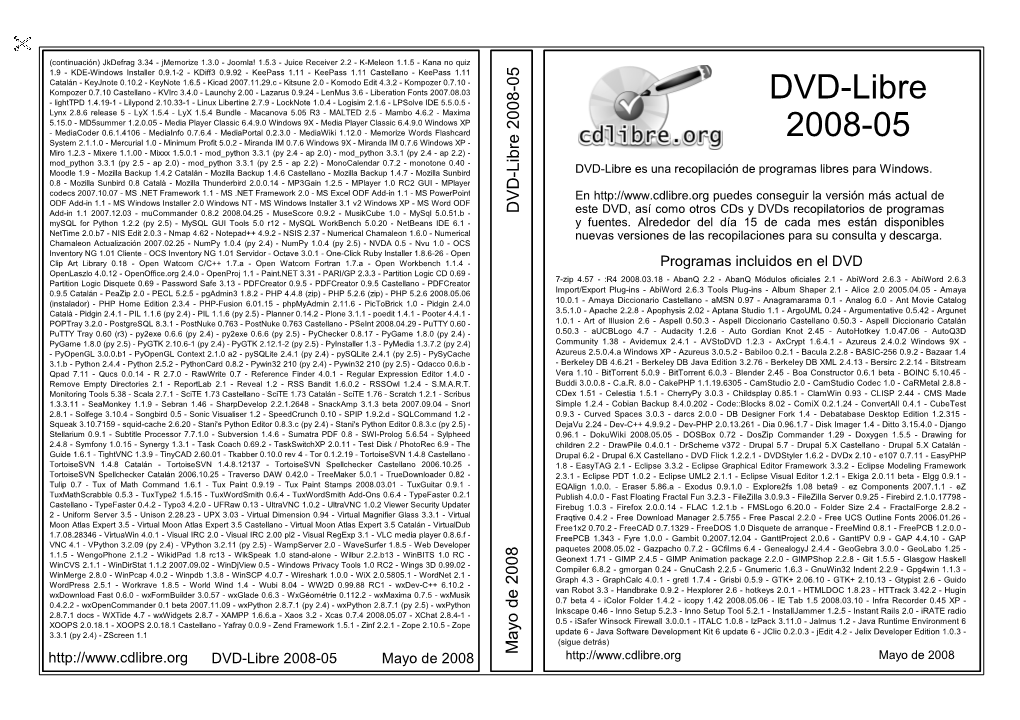 DVD-Libre 2008-05 DVD-Libre Mayo De 2008 Mayo De
