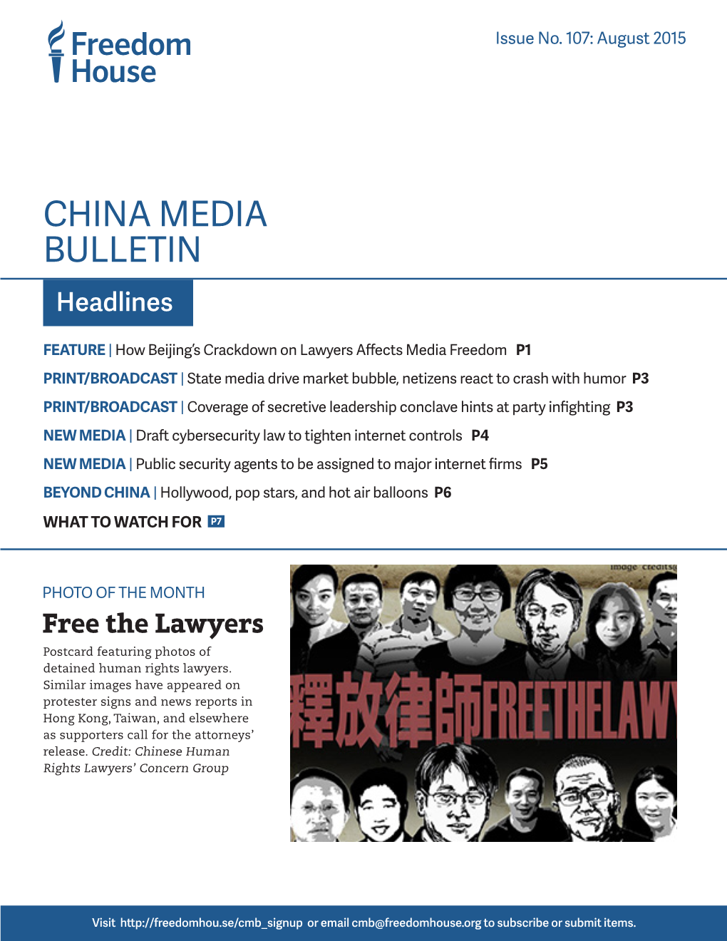 CHINA MEDIA BULLETIN Headlines