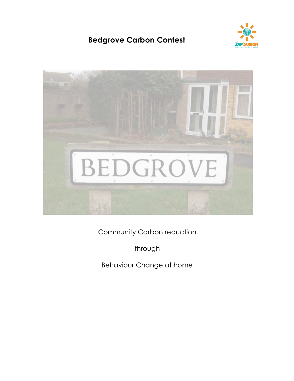 Bedgrove Carbon Contest